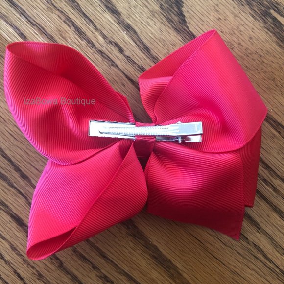 Red 6" Boutique Bow HANDCRAFTED 4B2122 NWT Boutique - Picture 2 of 5